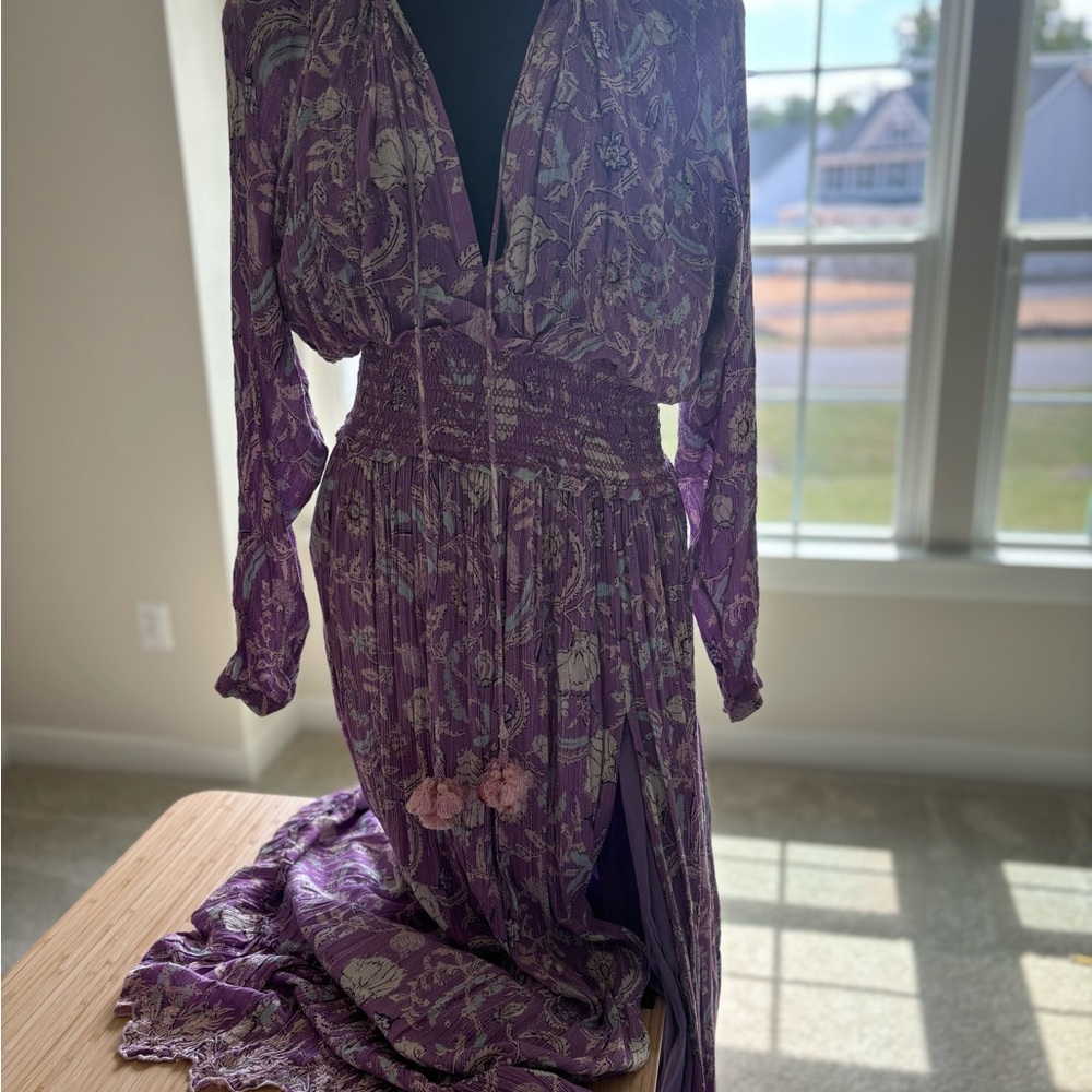 Hemant Nandita Long Dress - Dirty Purple